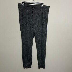 Aeropostale Women's Dark Joggers XL Gray Heathered Pants Pockets Athleasure Yoga